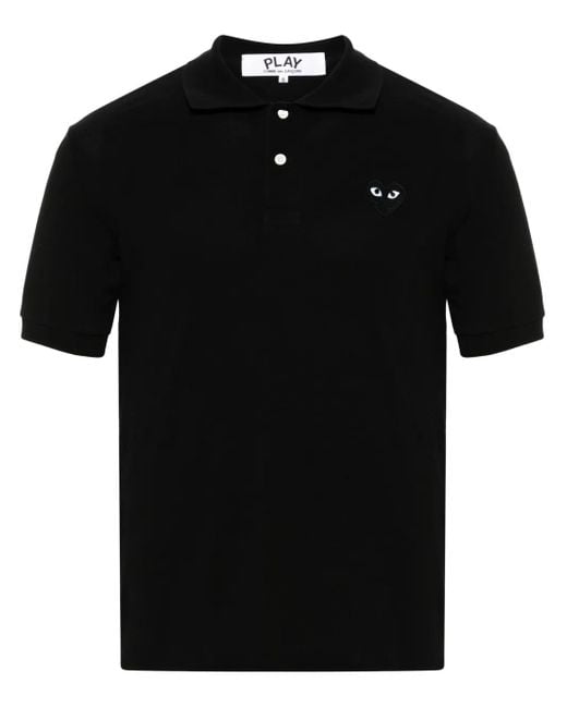 COMME DES GARÇONS PLAY ハートパッチ ポロシャツ Black