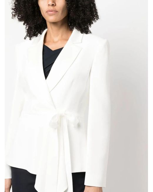 Blazer À Boutonnière Croisée Alberta Ferretti en coloris White