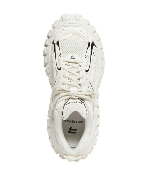 Balenciaga White Neutral Defender Platform Sneakers - Men's - Polyurethane/nylon/polyester/rubberpolyester for men