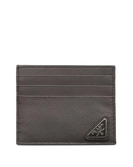 Prada Texturiertes Kartenetui in Gray für Herren