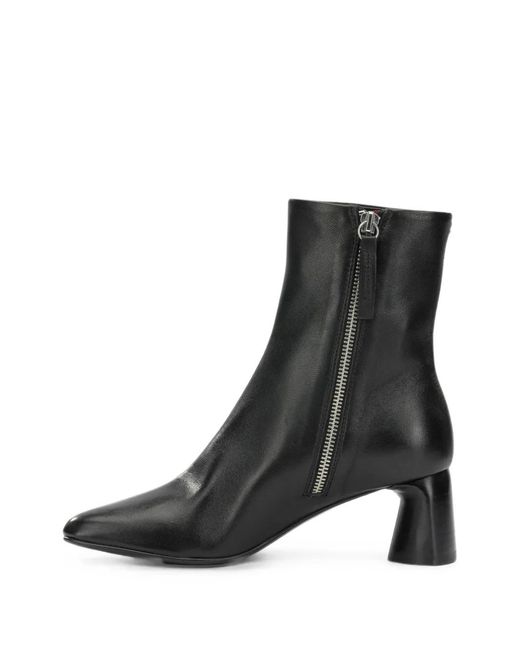Halmanera Black Side-Zip Leather Ankle Boots