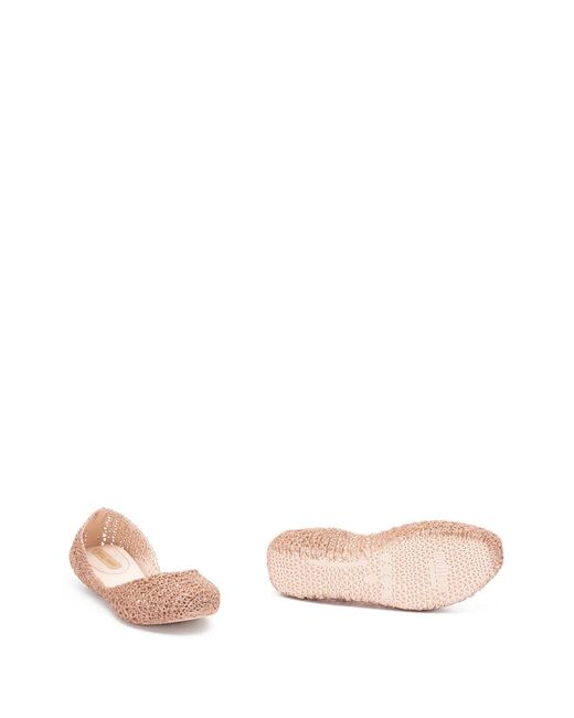 Melissa Pink Glitter-Effect Ballet Flats