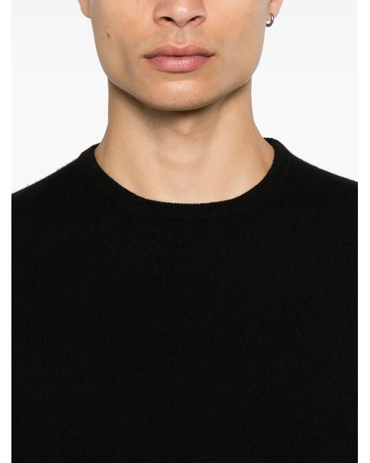 Fileria Black Fine-Knit Cashmere Sweater for men