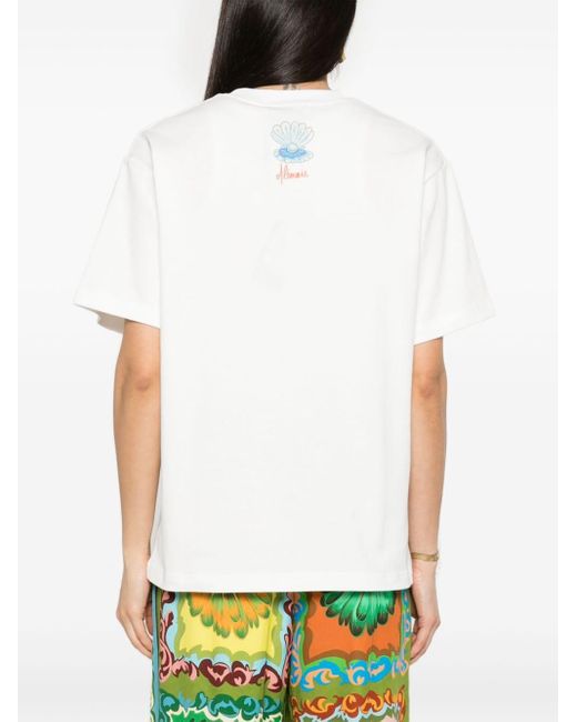 ALÉMAIS White Coral Bay Cotton T-shirt