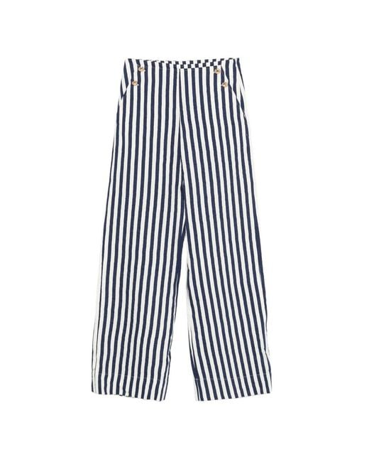 Maje White Pantalon En Lin Mélangé