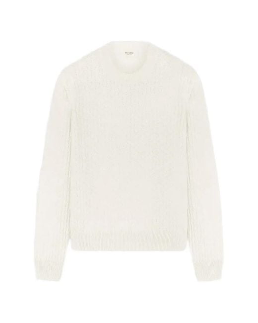 RETORI White Jacquard Damier Sweater