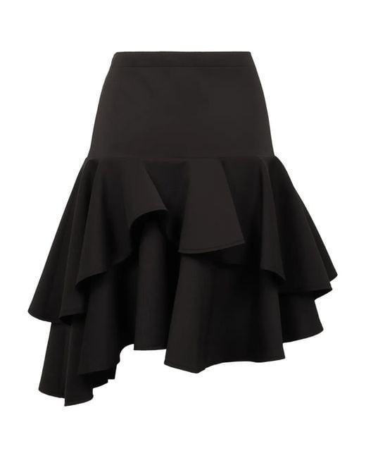 Des Phemmes Black Ruffled Skirt