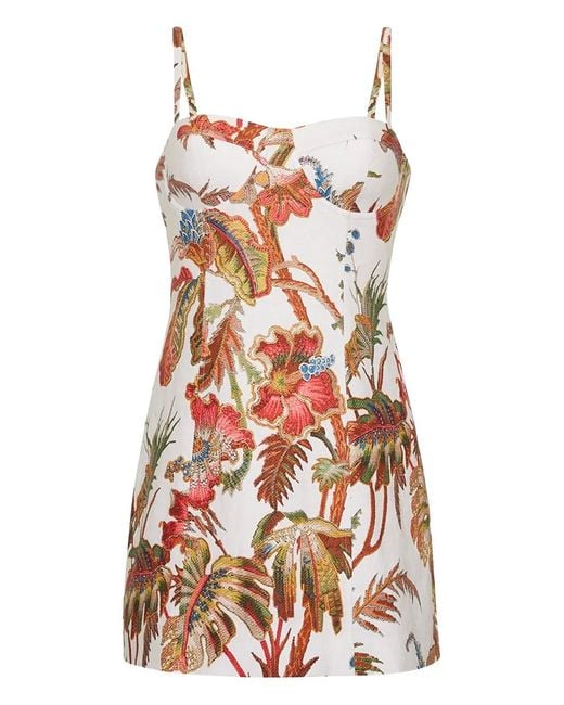 Cara Cara White Claudine Floral Mini Dress