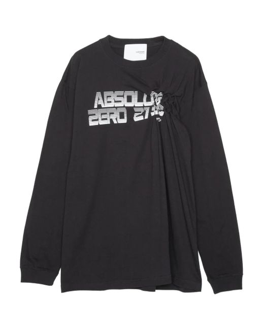 Yoshio Kubo Black Slogan-Print T-Shirt