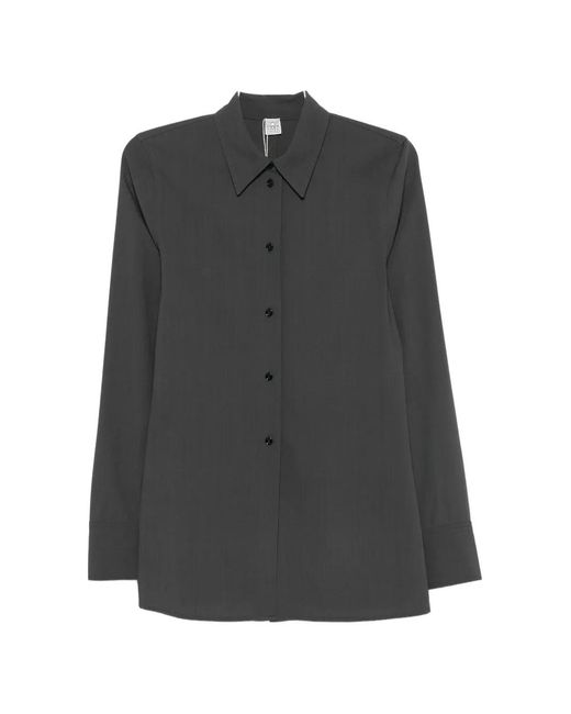 Totême Gray Button-Up Shirt