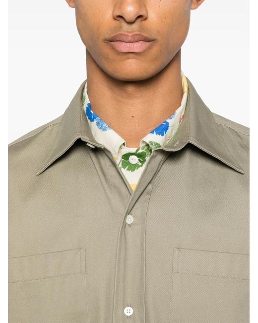 Fursac Natural Cotton Shirt for men