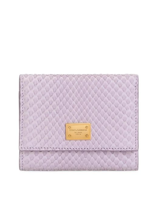 Dolce & Gabbana Purple Python Portemonnaie