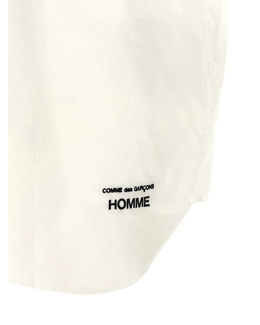 Comme des Garçons White Logo-Detail Short-Sleeve Shirt for men