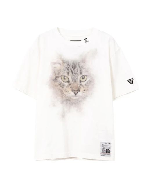 Maison Mihara Yasuhiro キャットプリント Tシャツ White