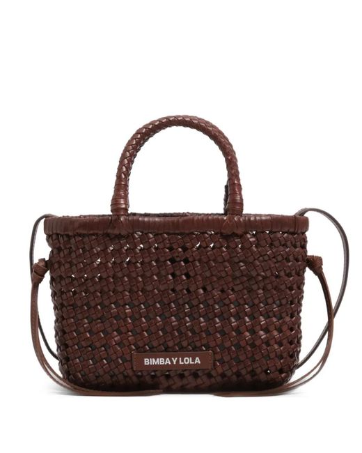 Bimba Y Lola Brown Top-Handle Mini Bag