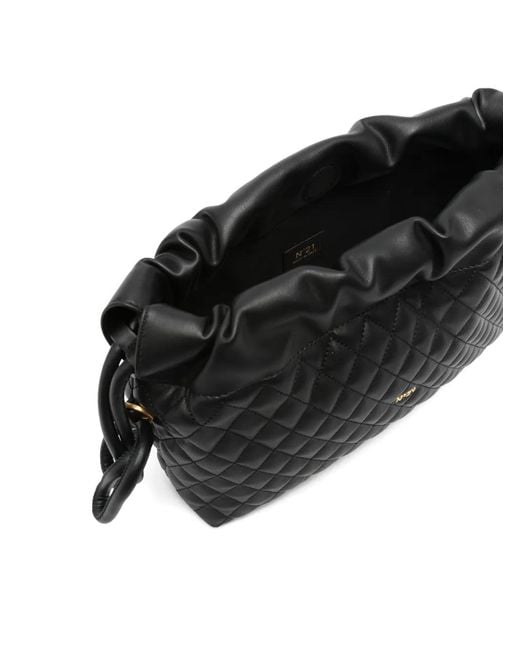 N°21 Black Eva Quilted Shoulder Bag
