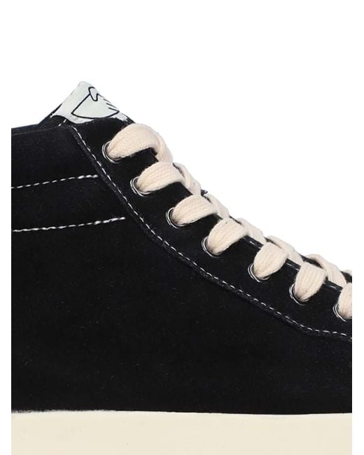 Stepney Workers Club Black High-Top-Sneakers aus Wildleder
