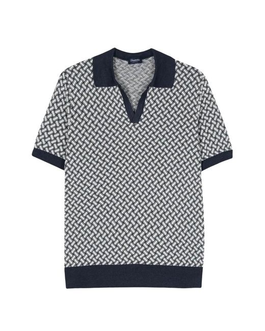 Drumohr Blue Short-Sleeve T-Shirt for men