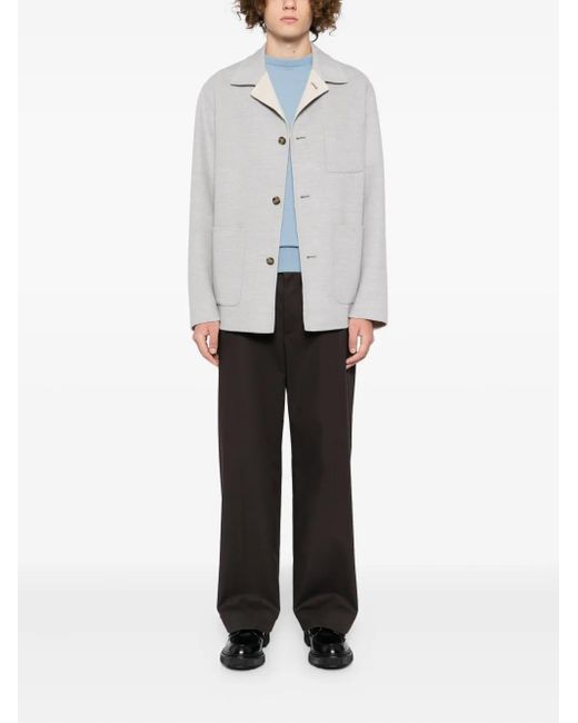 Lardini White Wool Jacket for men