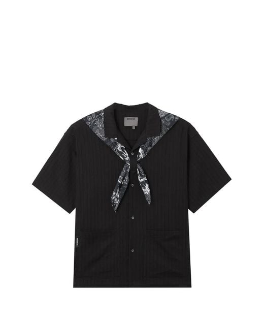 Musium Div. Black Pocket Buttoned Shirt for men