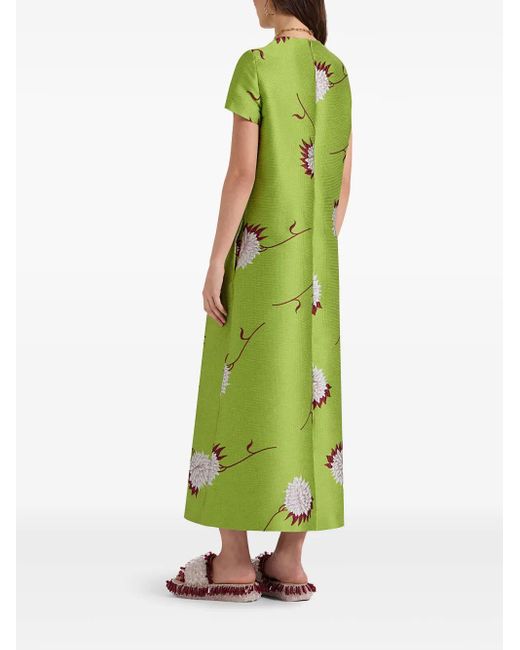 LaDoubleJ Green Swing Midi Dress
