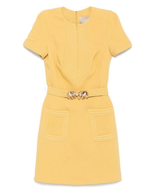 Elie Saab エレファントバックル ミニドレス Yellow