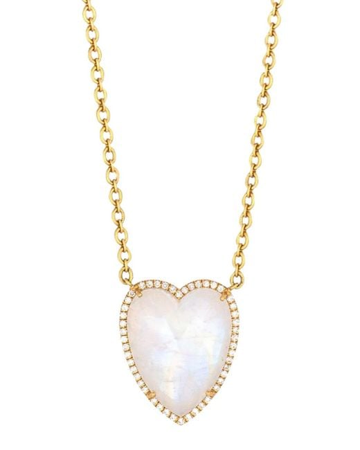 Irene Neuwirth Metallic 18K Love Moonstone Necklace