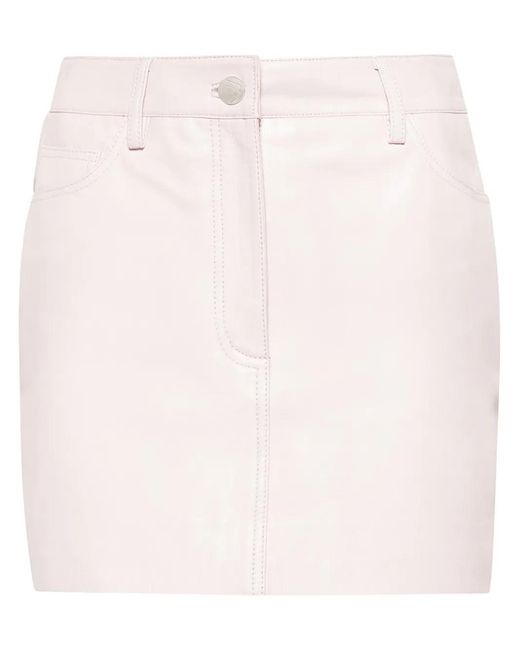 Remain Pink Leather Mini Skirt