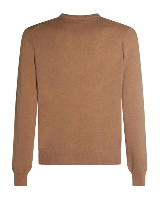 Malo Brown Round-Neck Sweater for men