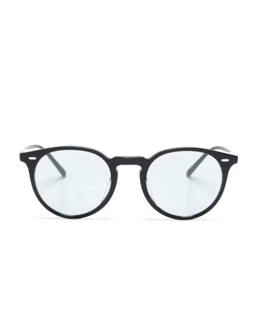 Oliver Peoples Black Brille mit rundem Gestell