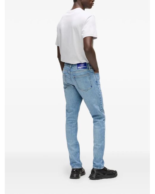 Karl Lagerfeld Blue Five-Pocket Jeans for men
