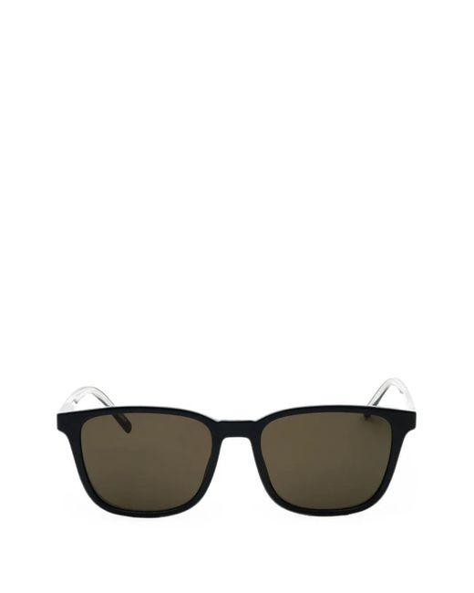 HUGO Gray Rectangle-Frame Sunglasses for men
