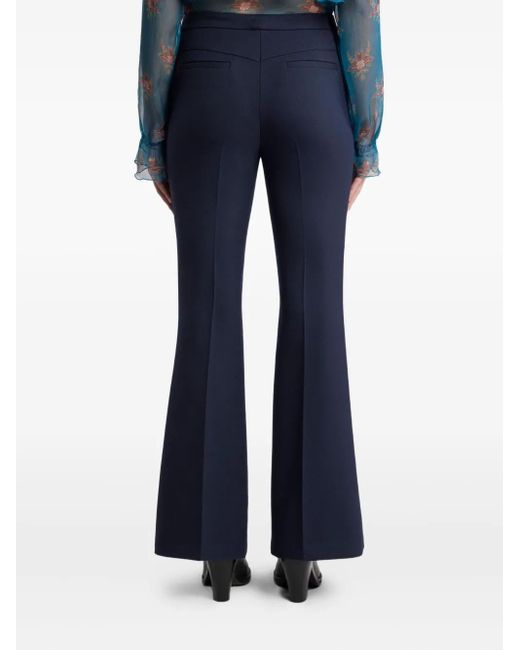 Etro Blue Flared Tricotine Trousers