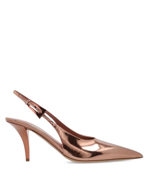 Paris Texas Pink 75Mm Jessica Slingback Pointed-Toe Pumps