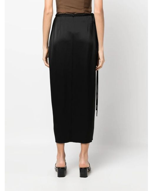 Nanushka Black Racha Wrap Skirt