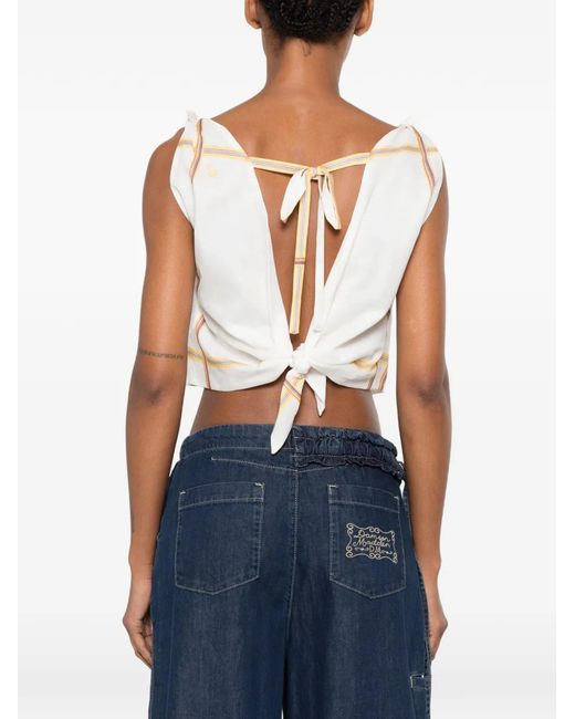Top A Rayas Maje de color White