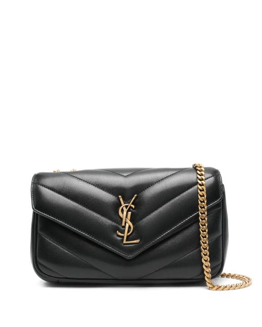Saint Laurent Black Kleine Loulou Schultertasche