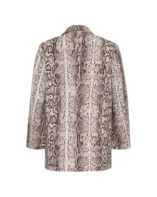 Cara Cara White Romeo Snake-Print Blazer