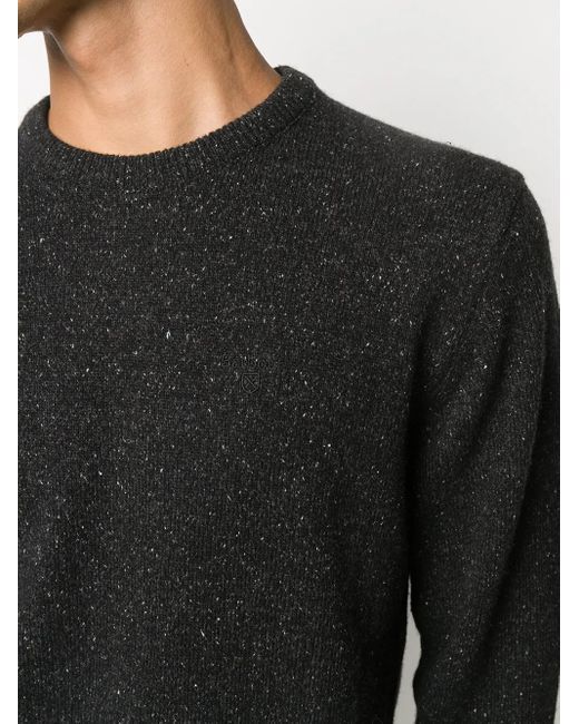Barbour Black Embroidered Logo Jumper for men