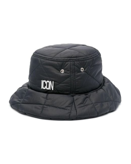 Cappello con placca logo di DSquared² in Black da Uomo