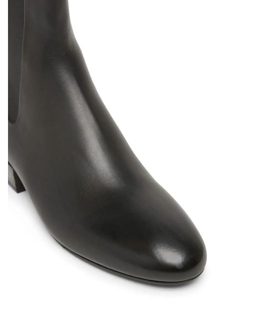 Marsèll Black Granblocco Almond-Toe Leather Chelsea Boots for men