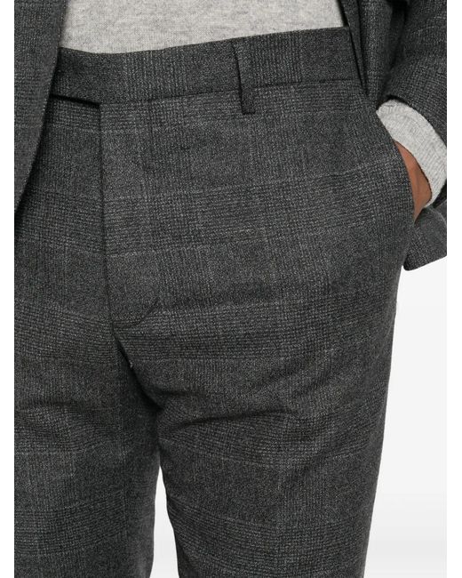 Tagliatore Gray Check-Pattern Single-Breasted Suit for men