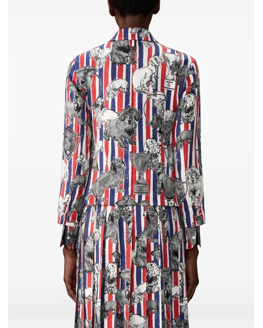 Thom Browne Red Veste À Rayures