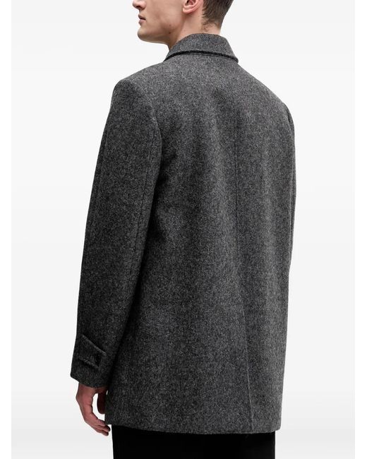 Bally Gray Buttoned Coat for men