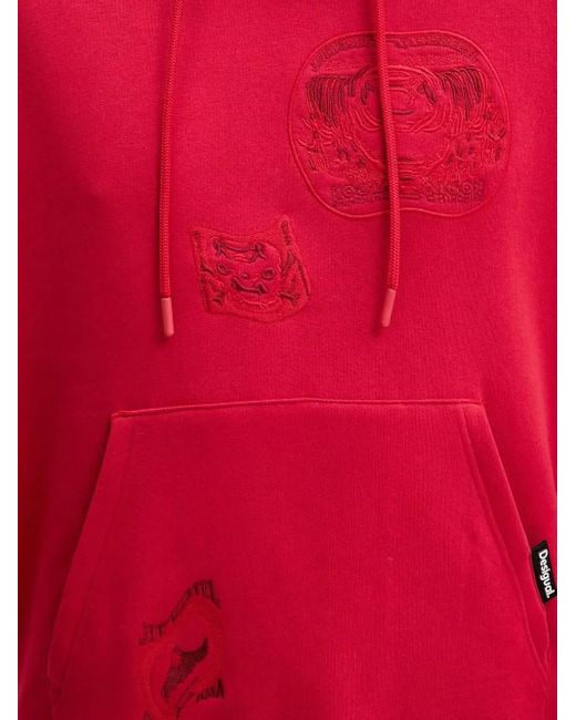 メンズ Desigual エンブロイダリーパーカー Red