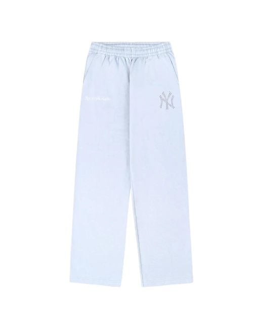 Sporty & Rich White Yankees Krystal Track Pants