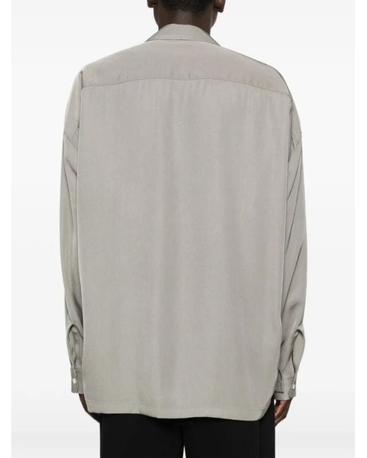 Maison Mihara Yasuhiro Gray Logo-Patch Shirt for men