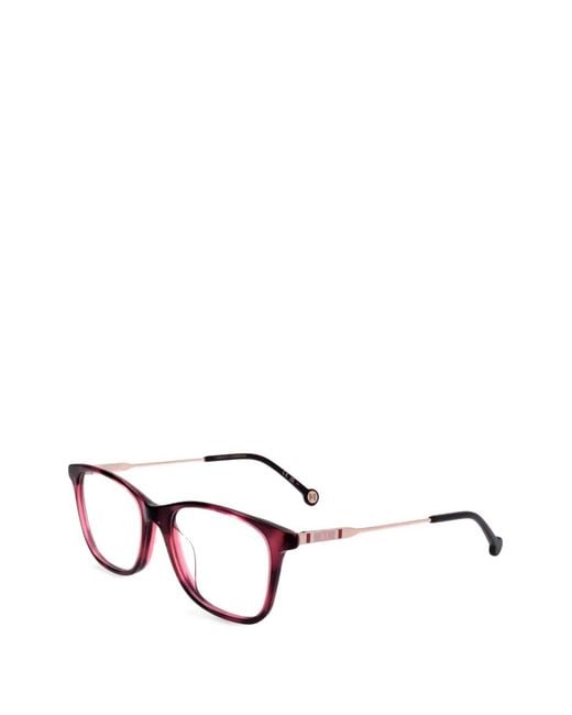 Rectangle-Frame Glasses Carolina Herrera en coloris White