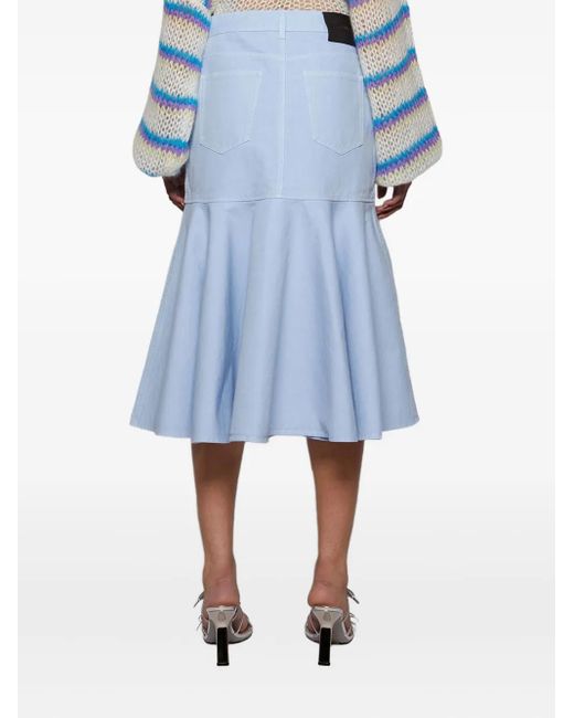 Loewe Blue Cotton Skirt