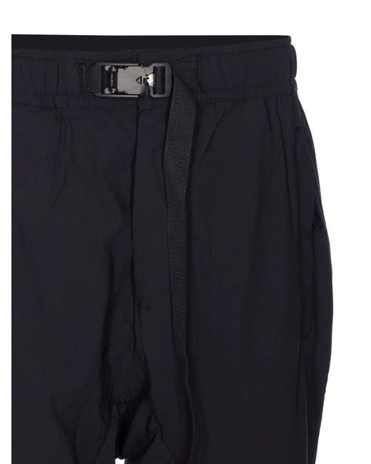 Thom Krom Blue Elasticated-Waistband Low-Crotch Trousers for men